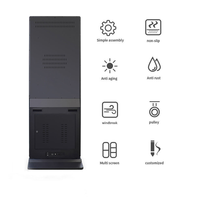 Afficheur publicitaire numérique Android Totem LCD LED 4K ultra-fin pour intérieur et extérieur, écran tactile, IP65