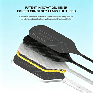 Pala de Pickleball Profesional de Fibra de Carbono con Superficie Texturizada de Alta Granulación para un Control de Efecto Avanzado y Golpes Potentes - Product Image 2