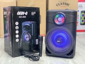 Enceinte Bluetooth portable GD-898, enceintes Bluetooth sans fil, appariement TWS, machine de karaoké avec micro, haut-parleur actif de 8 pouces - Product Image 2