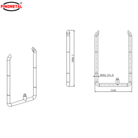 Kit d'échappement pour camions lourds Peterbilt 359 379 389, échappements en forme de corne de taureau de 6/7/8 pouces avec tuyaux coudés longs