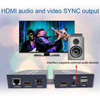 Extensor KVM HDMI 4K de 120m sobre Cable Cat6 con Teclado USB, Ratón, Extensión de Bucle Local y Control IR