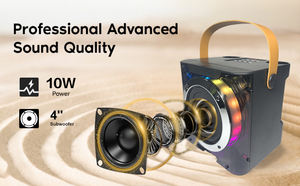 <span class=keywords><strong>เครื่อง</strong></span>บันเทิงกลางแจ้งที่บ้าน<span class=keywords><strong>เครื่อง</strong></span>คาราโอเกะพร้อมไมโครโฟนไร้สายคู่ลําโพงไร้สายแบบพกพา RGB LED ลําโพงคาราโอเกะ - Product Image 3