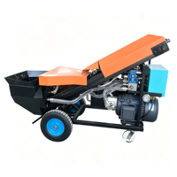 Pompe à béton mobile sur remorque, moteur électrique/diesel et pompe à béton à roulement, système hydraulique stable, 35 m³/h, haute efficacité