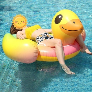 Pato Gigante Inflable para Piscina, Isla Flotante, Animal Acuático Inflable, Flotador de Voleibol Inflable para Piscina - Product Image 5
