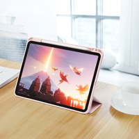 Étui pour tablette iPad Pro 12,9 pouces 2022/2021/2020 (6e/5e/4e génération) avec support pour stylet, coques intelligentes compatibles avec la fonction veille/réveil automatique