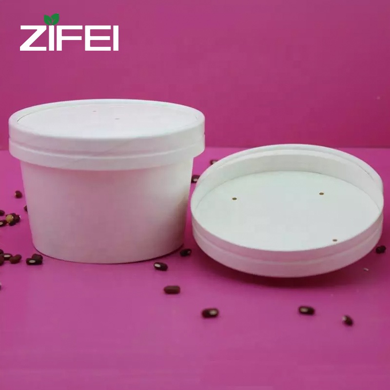 Одноразовая миска из крафт-бумаги для салата, горячего супа и риса