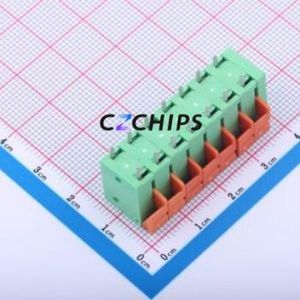 DB142V-5.08-7P-GN Spring Terminal Block Through hole Component (THT),P=5.08mm Connector 1x7P 5.08mm Green Through Hole - Product Image 2