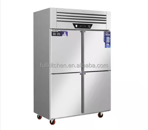 Réfrigérateur vertical professionnel en acier inoxydable à quatre portes avec congélateur intégré FULLKT304 – Vente en gros à chaud - Product Image 1