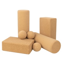 Rodillo de Espuma de Corcho Natural Ecológico para Yoga, de Alta Densidad, para Masaje Muscular y Ejercicio, 30cm 40cm 45cm, Rodillo de Corcho para Fisioterapia
