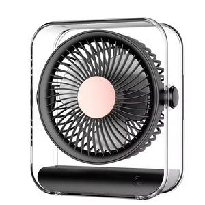 Ventilador de Escritorio Transparente en Oferta, Recargable por USB, 4000 mAh, Ventilador Portátil con Viento Potente para Oficina y Dormitorio - Product Image 1