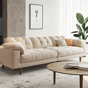 घर के कमरे के लिए नरम कपड़े तटस्थ रंग समकालीन शैली के साथ बड़े मॉड्यूलर सोफे - Product Image 5