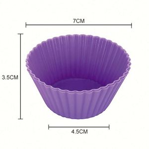 Moules à gâteau en silicone réutilisables, antiadhésifs, résistants à la chaleur, moules à muffins, doublures pour cupcakes, outils de pâtisserie - Product Image 2