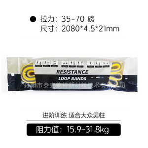 Bande de résistance Taiclet 2080*4.5mm en matériau TPR, bandes de fitness pour exercices de force - Product Image 3