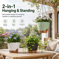 WEICHENGXING Vente en gros de jardinières suspendues auto-arrosantes en plastique, pot de fleurs suspendu, panier suspendu pour la maison et le jardin
