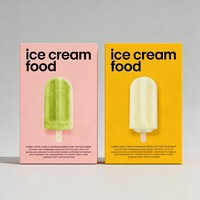 Boîte alimentaire jetable en carton pour impression numérique, boîte à glaces, emballage alimentaire pour crème glacée, boîte en carton à couvercle rabattable pour crème glacée