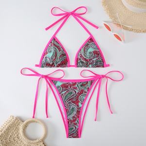2024 новый европейский и американский экспорт бикини женский раздельный купальник с цифровым принтом - Product Image 6