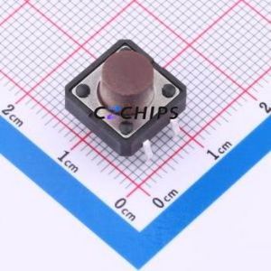 TP11011680 Tactile Switch Through hole Component (THT),12x12mm Switch Single Pole Single Throw Round Button 1.6N Through Hole - Product Image 1