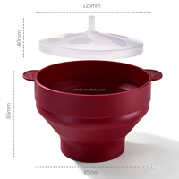 Bol à Popcorn Pliable en Silicone Alimentaire CHINFAI, Compatible Micro-ondes, Meilleure Vente, avec Poignée, Contenants Personnalisables avec Logo