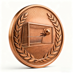 2026 Maßgefertigte 3D-Metallkunst Hersteller Sport Fußball Souvenir 1 Unze Gold Silber Challenge Prägemünze - Product Image 4