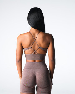 Soutiens-gorge de sport en nylon Bretelles halter Col haut Cordon de serrage Soutiens-gorge de yoga sans couture Vêtements de sport Hauts d'<span class=keywords><strong>exercice</strong></span> pour femmes - Product Image 6