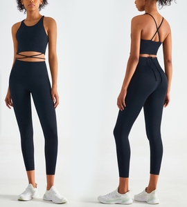 <strong>Tik</strong> <strong>Tok</strong> Hot Sell 2 Piece <strong>Set</strong> Sportswear Waist Strap Sports Bra Workout Running Gym Yoga <strong>Set</strong> Women Fitness Crothless Leggings <strong>Set</strong> - Product Image 6