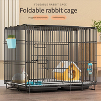 Cage à lapins extra-large, cryptée, avec fermeture à bouton, en plastique épaissi, pliable, écologique, de haute qualité, capacité 15 kg, pour usage domestique