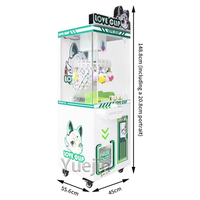 Jouet de Machine de poupée en peluche porte-bonheur à pièces 220V/110V pince à prix cadeau pinces à griffes en métal poussoir d'amusement pour les enfants