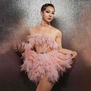 NOVANCEY2578 Retour à l'école <span class=keywords><strong>2022</strong></span> Partypink Rose Tulle Tutu Tube Top Jupe Sexy Robes de retour Mignonnes Femmes Mini Robe - Product Image 1