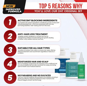 Champú <span class=keywords><strong>y</strong></span> <span class=keywords><strong>Acondicionador</strong></span> para el Crecimiento del Cabello, Bloqueador de DHT, Suave como la Seda, <span class=keywords><strong>Sin</strong></span> Sulfatos, con Logotipo Personalizado <span class=keywords><strong>y</strong></span> MOQ Bajo - Product Image 2