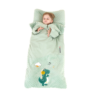 Children Sleeved Blanket with Cute Dinosaur Print Cozy Wearable Antikick <b>Quilt</b> for Boys and Girls - Product Image 1