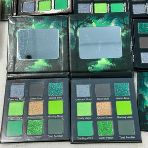 <span class=keywords><strong>Palette</strong></span> di ombretti natalizi personalizzate a 9 colori Color verde viola nero - Product Image 4