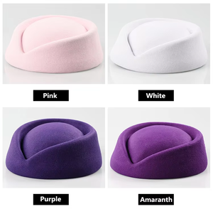 Chapeaux de style hôtesse de l'air en peluche pour femmes, vente en gros par le fabricant, chapeaux de style Hainan Airlines, chapeaux de style business - Product Image 5