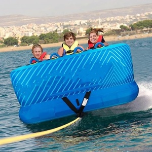 PVC Inflatable <b>Towable</b> Tube 77"L X 71"W X 35"H with Nylon Cover 3 Person for Water Sports - Product Image 5