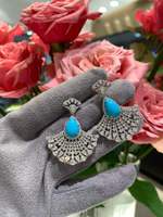 Bijoux fins sur mesure en or 18 carats avec turquoise Sleeping Beauty naturelle non traitée et certificat de pierres précieuses