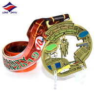 Longzhiyu 17 ans fabricant argent or Bronze médaille gravée nickelée médaille forme personnalisée Marathon course médailles sportives