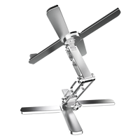 Support pour ordinateur portable rotatif à 360 degrés réglable Support en aluminium pliable pour ordinateurs portables et tablettes de 10 à 17 pouces