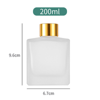 Bouteilles en verre vides pour diffuseur à bâtonnets, avec logo personnalisé, rechargeables, pour eau parfumée, 50ml 100ml 150ml 200ml 500ml, avec couvercle en bois