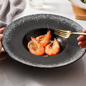 Piatto nuovo creativo occidentale 11 "piatto di <span class=keywords><strong>pasta</strong></span> grande piatto di ramen commerciale piatto di zuppa di ceramica cappello di paglia - Product Image 3