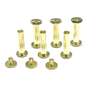 <span class=keywords><strong>Vis</strong></span> à tête plate fendue M4 en acier nickelé, prix d'usine, rivets Chicago, disponibles en mesures métriques et en pouces - Product Image 4
