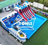 Parc d'attractions gonflable commercial personnalisé pour adultes et enfants, jeux aquatiques extérieurs, piscine, jeux aquatiques, parc à thème en vente