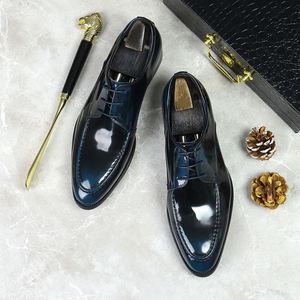 2025 New Trend Patchwork Men's <b>Shoes</b>-Leather <b>Shoes</b> with <b>Height</b> <b>Increasing</b> Luxury Customization for Office & Career - Product Image 1