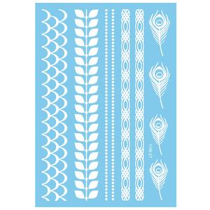 Tatouages floraux sexy vintage à la mode pour la maternité, à base de plumes de Brahma et d'éléphant, pour distributeur automatique de tatouages - Product Image 3