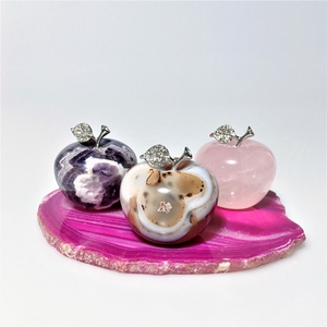 Buen recuerdo Feng Shui Manzana <span class=keywords><strong>Rosa</strong></span> Cuarzo Natural Navidad tallado regalos gema tallado decoración arte hecho en <span class=keywords><strong>casa</strong></span> colección - Product Image 3