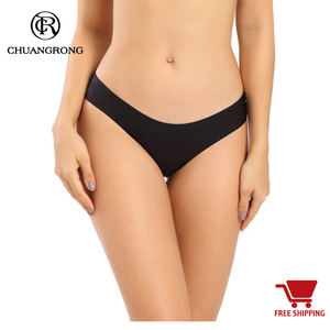 Wholesale ladies seamless underwear satin panties Nude sexy short panty woman briefs - Product Image 1