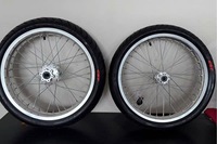 Ensemble de roues Supermoto en aluminium CNC pour vélo électrique, 17 pouces, Sur-Ron Light Bee X Eride Pro SS 2.0, rayons argentés, performance tout-terrain