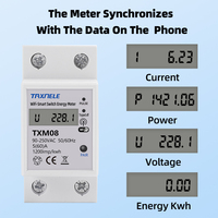 Tuya 60A Din Rail WIFI Smart Energy Meter Timer Power Monitor kWh Meter Wattmeter 110V 220V Smart Life Alexa Google Home Alice