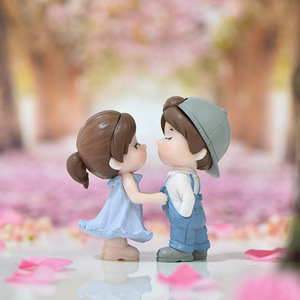 Figuras de Dibujos Animados en 2 Estilos, Pareja Bailarina de Plástico, Juguete en Miniatura DIY, Mini Manualidades de Plástico para Decoración del Hogar y Jardín - Product Image 5