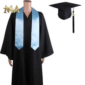 Étole de graduation simple personnalisée OEM pour ceinture d'adultes unisexe 60 "/72" longue étole de graduation 16 couleurs pour la cérémonie - Product Image 5