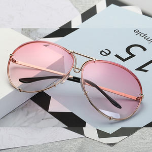 Gafas De <span class=keywords><strong>Sol</strong></span> De gran tamaño para hombre, lentes De <span class=keywords><strong>Sol</strong></span> De gran tamaño, De Metal auténtico, De diseñador colorido - Product Image 5