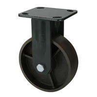 Roue pivotante industrielle robuste en fonte de 8 pouces (200 mm) avec frein latéral, capacité 950 kg, roue entièrement en fer
